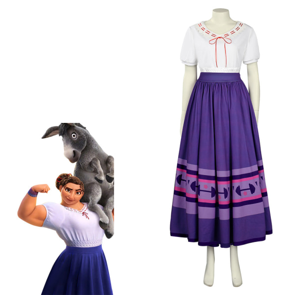 Vuxen Luisa Madrigal Cosplay Kostym Klänning Outfits Halloween Karneval Kostym Female S