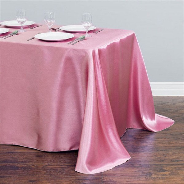 Vit Bordsduk Polyester Bordsduk Rektangulär Satin Duk för Födelsedag Jul Hemfest Dekor Bröllopsmaterial Chocolate 145x366cm