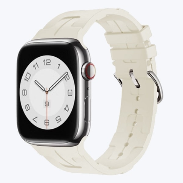 Klockarmband för Apple Watch iWatch 42-49mm mjölkvit