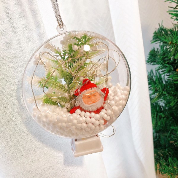 Juldekoration Ljus Självlysande Julgranshänge Barns Föräldra-Barn Handgjorda DIY Julklapp Christmas tree style [Material package]]