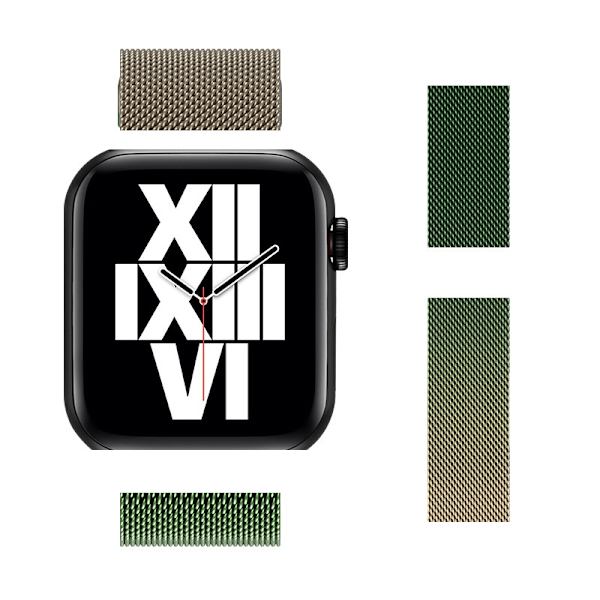 Kellon ranneke Apple Watch iWatch -kelloon Soveltuu: 1.-9. sukupolvi SE 38/40/41 10. sukupolvi 42 4 gradientti - kulta vihreä
