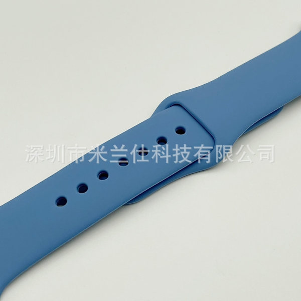 Klockarmband för Apple Watch iWatch 38/40/41/42mm-S10 standardstorlek SM kod 37 enfärgad blå