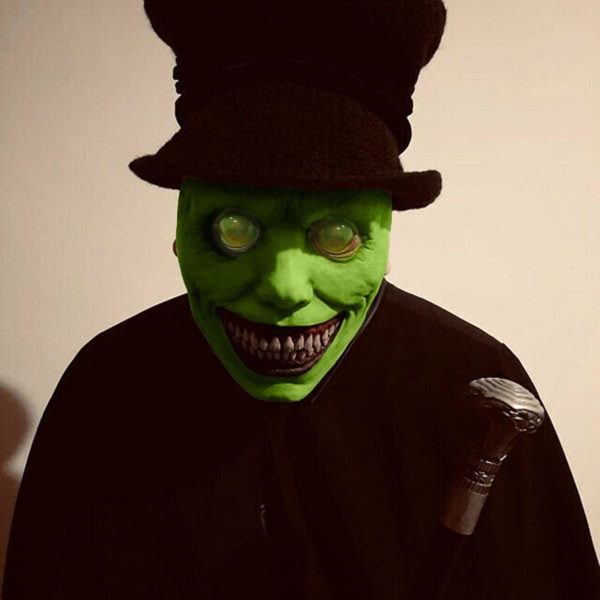 Horror Halloween Maske Uhyggelige Ansigtsmasker Smilende Dæmoner Cosplay Rekvisitter Fest Maskerade Halloween Maske Beklædningstilbehør Green-c Overseas