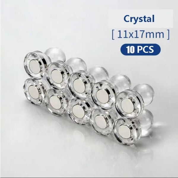 10 st Tryckstift Kontorshäftstift Starka neodymmagneter Koner magneter Supermagnet anslagstavla Schack Magnetiska trycknålar 10pcs crystal 21X15