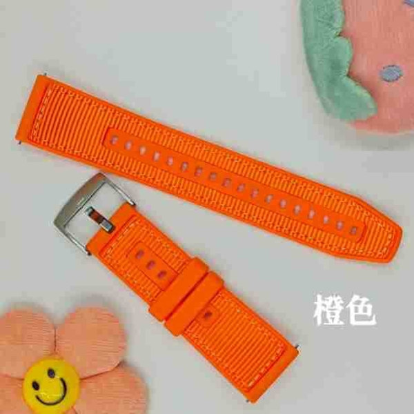 Kellon ranneke Apple Watch iWatch 42/44/45/49mm Hopea liitin Oranssi