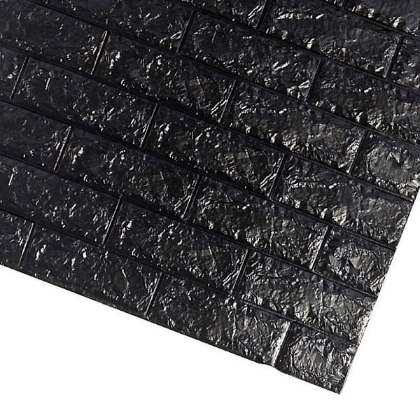 Vandtæt, 3D murstens tapet LxH 70 x 7cm / C08-Brick-Black LxH 70 x 7cm / C08-Brick-Black