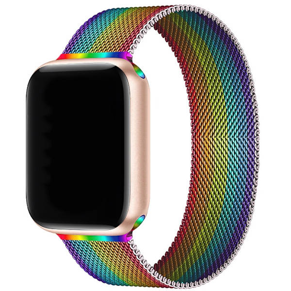 Kellon ranneke Apple Watch iWatch -kelloon Soveltuu: 1-9 sukupolvi/SE 38/40/41 S10: 42mm 4 sateenkaari