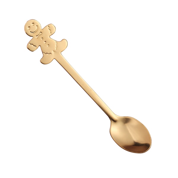 Liten Sked Snögubbe Sked Nordisk Stil Bordsartiklar Present Sked Presentförpackning Julklappsförpackning Powder Box gold spoon: socks XINGX