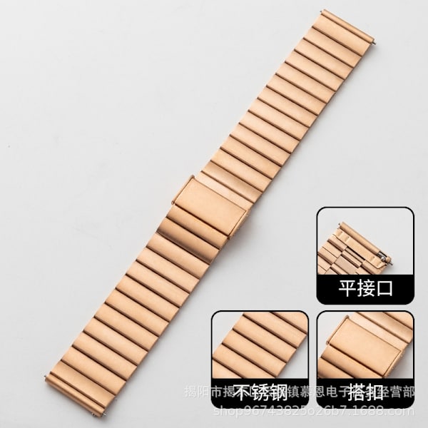 Klockarmband för Apple Watch iWatch för 38/40/41/s10 42mm Roséguld Yizhu Huawei spänne