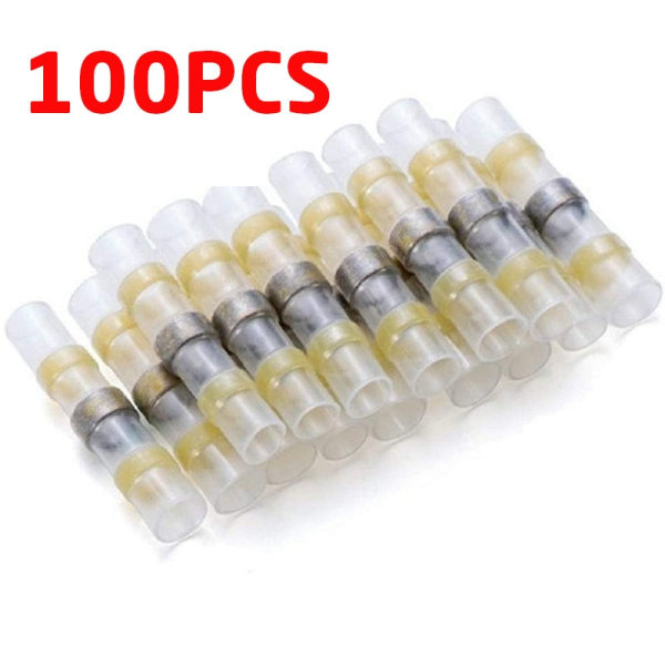 200/100/50 stk. vandtætte loddetætnings varmekrympende samlemuffer Lug Terminaler Elektrisk ledning Bil isoleret terminal As photo white 100pcs