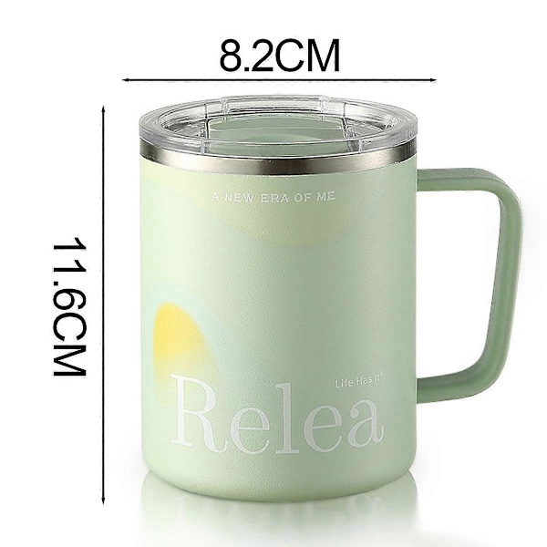 Härmetisk kaffekopp med lock, isolerad mugg, kopp
