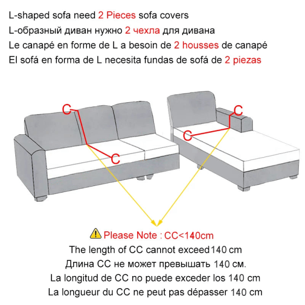 Sammet Plysch L-formad Sofföverdrag för Vardagsrum Elastiskt Möbel Sofföverdrag Schäslong Hörnsofföverdrag Stretch Beige Part A-A 220-290cm