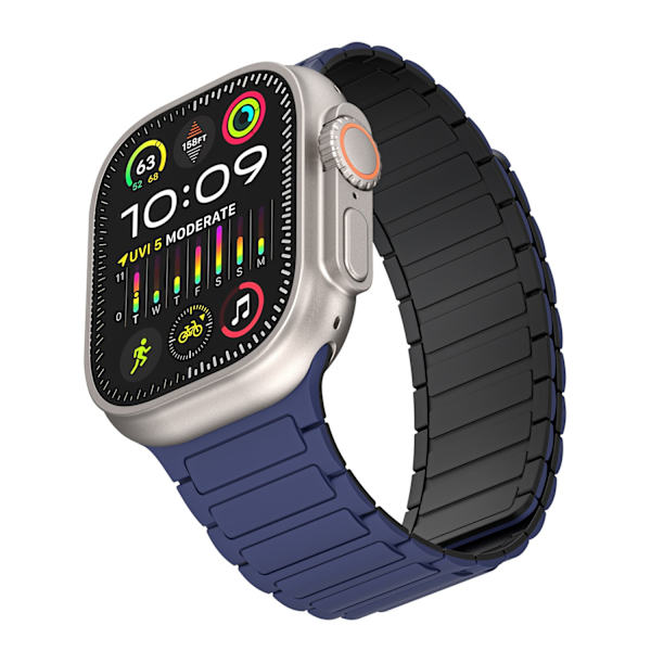 Klockarmband för Apple Watch iWatch 38/40/41/42mm universal mörkblå svart
