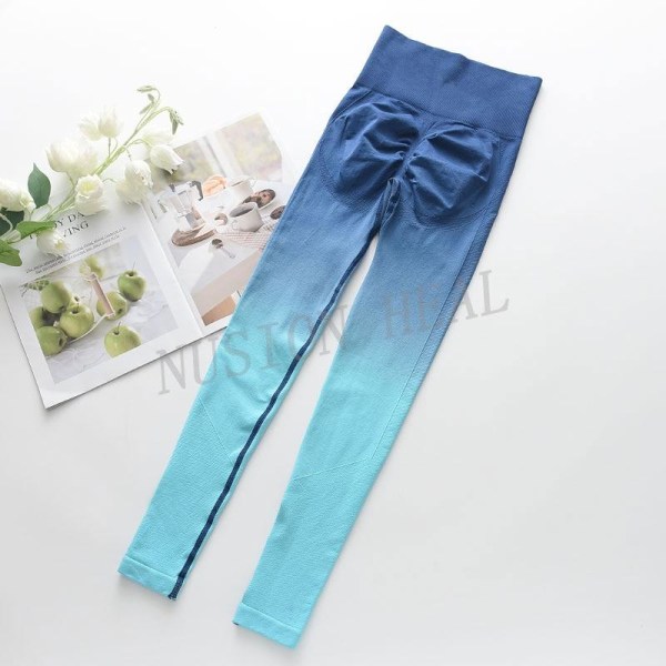 Yoga Set Gym Fitness Kläder Träningsleggings Sportkläder För Kvinnor pant-green M
