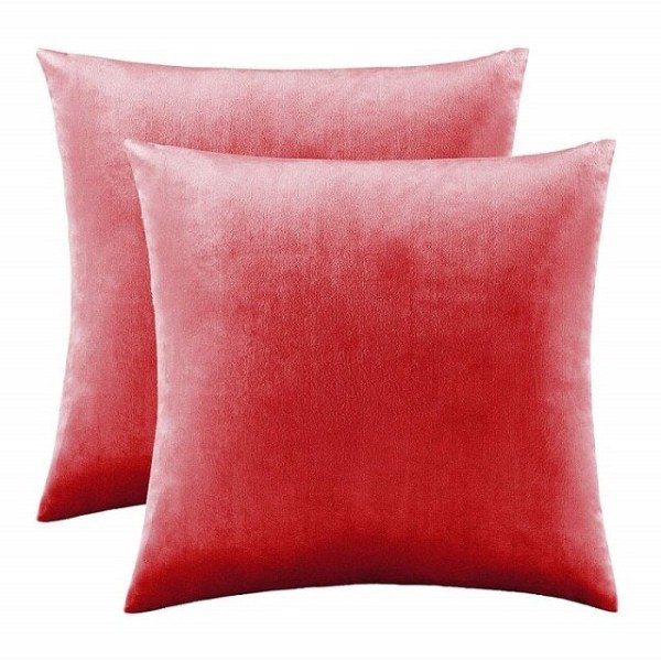 2-pack Guld Dekorativa Kuddfodral Överdrag för Soffa Säng Modern Lyx Enfärgad Sammet Hem Kuddöverdrag Silver 2 Packs 60CM X 60CM Grey