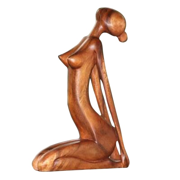 Rolig Yoga Kroppsfigur Trä Fidget Modell Snideri Nyhet Gymnastikälskare Gåva Heminredning Skulptur C