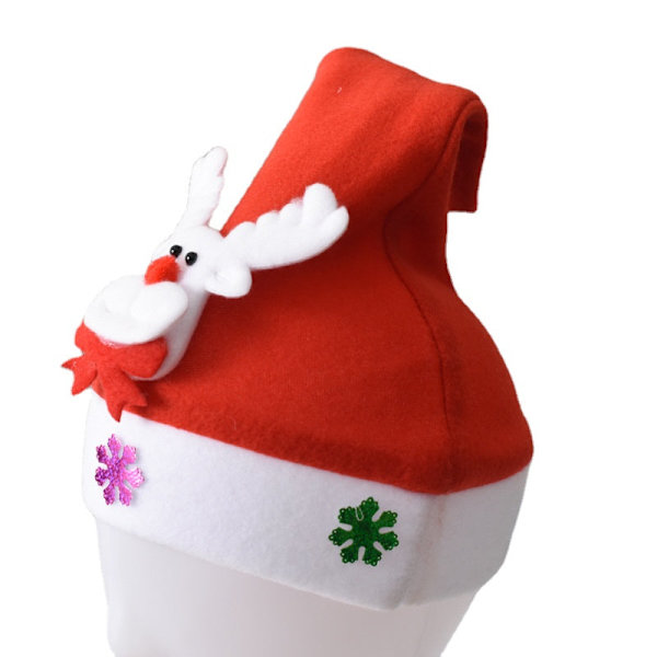 God Jul Hatt Lysande LED Nyår Navidad Mössa Snögubbe Älg Jultomte Hattar För Barn Vuxna Julklapp Dekoration 2 child