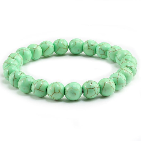 Armband med naturliga lavastenar, matta hematitpärlor, modeberlock, Buddha-bönearmband för män kvinnor yoga smycken gåvor pulseras White 18cm