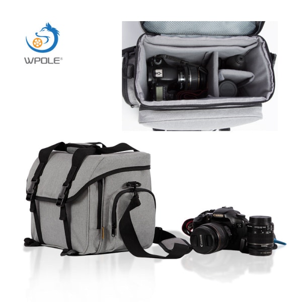 Kameraväska Multifunktionell vattentät väska Digital DSLR-kameraväska Kameraväska axel Black