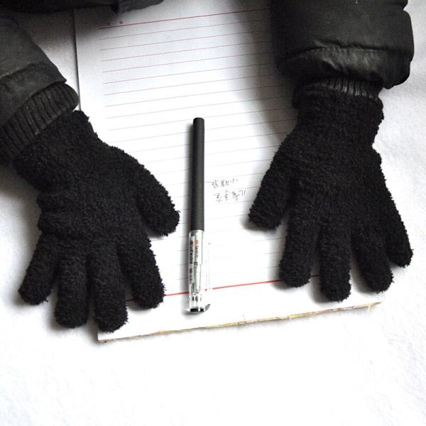Warmom Korall Fleece Tjocka Barnhandskar Vinter Håll Varma Barn Baby Plysch Pälsiga Hel Finger Vantar Mjuka Handskar För 7-11 År White