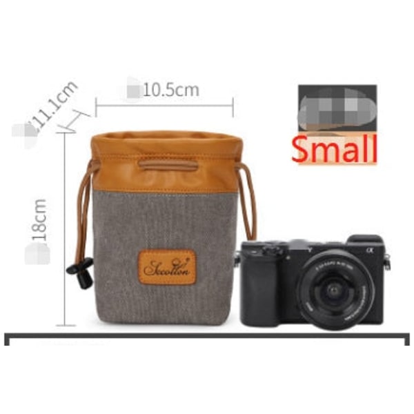 Linsskyddsfotograferingsväska innerficka vattentät mikro enkel kamera förvaringsväska kameraryggsäck förinstax mini 11 Small khaki 1