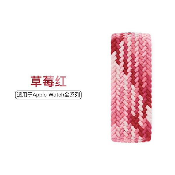 Klockarmband för Apple Watch iWatch 42/44/45/49mm Storlek M Jordgubbsröd gradient röd