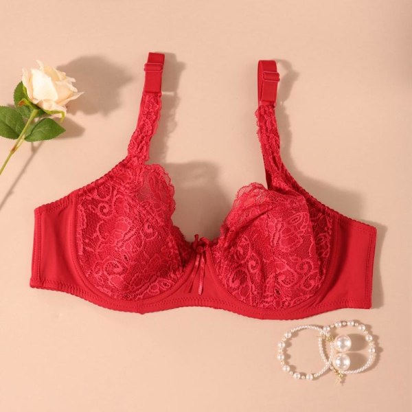 Store størrelser BH for kvinner 75E 80E 85E 90E 95E 100E Dame Plus Size Blonde Undertøy Uforet Ultratynn Myk Bomulls BH Pink 36/80E