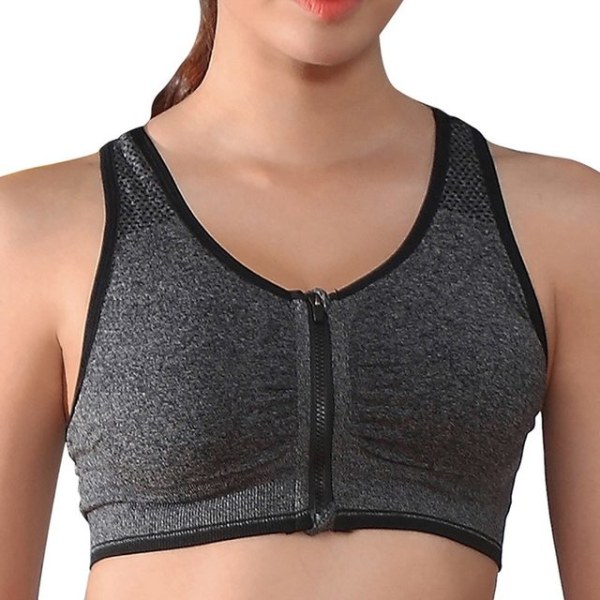 Yoga Trænings BH Åndbar Uden Bøjle Polstret Push Up Sports Top green XL