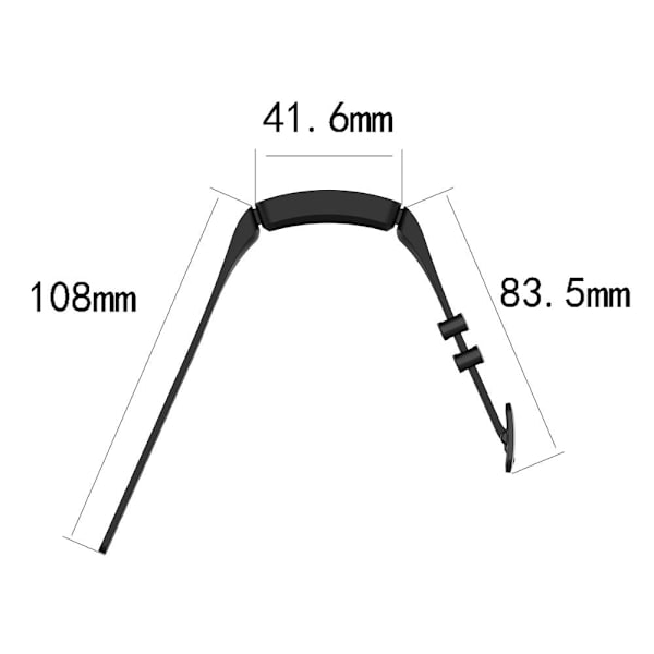 Udskiftningsrem i blød silikone til Fitbit Ace 2 børns smartur, klassisk armbånd til Fitbit Inspire/Inspire HR armbånd Black