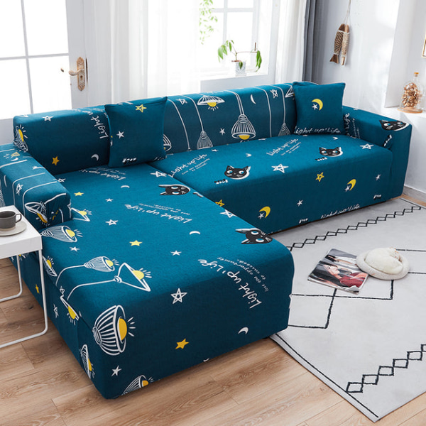 Stretch Sofföverdrag för L-formad Soffa Hörnsoffa Elastiskt Sofföverdrag för Sofföverdrag för Vardagsrum 1/2/3/4-Sits Nordisk WWT38 4seat 235-300cm