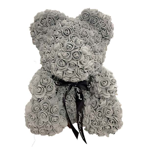 40 cm Rosebjørn Hjerte Kunstig Blomst Rose Teddybjørn For Kvinner Valentinsdag Bryllup Bursdag Julegave Led string 40CM