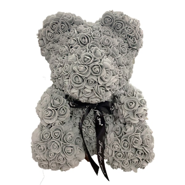 40cm Rose Bear Heart Konstgjord Blomster Rose Nalle För Kvinnor Alla hjärtans bröllop Födelsedag Julklapp Led string 40CM