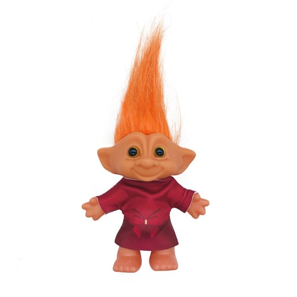 Juldräkt Troll Docka Halloween nostalgisk emaljleksak ful docka docka Red
