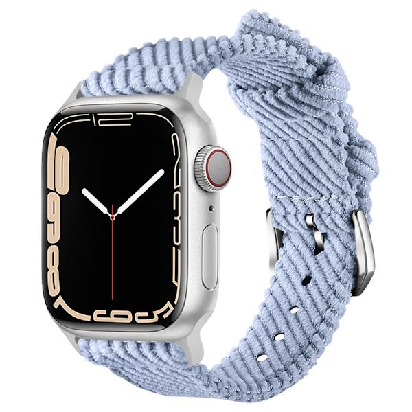 Urrem til Apple Watch iWatch lige interface 22 mm blå-sølv spænde