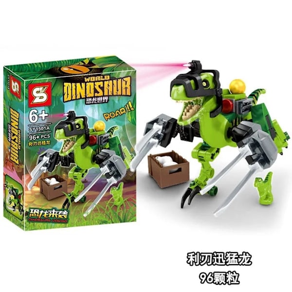 Præhistorisk Planet Jurassic Age Dinosaur Klods Kompatibel Legodinosaur Udviklingslegetøj Byggeklodser Legetøj Gaver Dreng 12 No box
