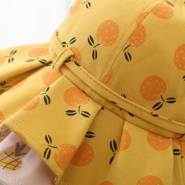 Sød Sommer Baby Pige Spand Hat Print Udendørs Sløjfe Børn Pige Solhat Børn Spædbarn Småbørn Panama Strand Kasket with rope for 2-7 years