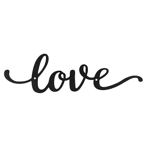 Metallinen Love-kyltti, takorautakoriste, riippuva koriste-esine