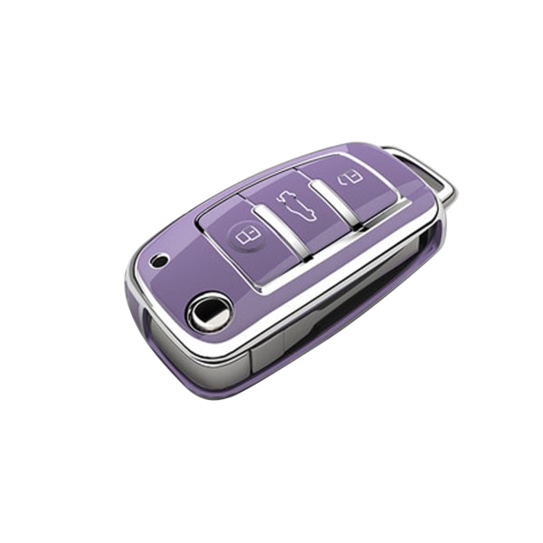 Blød TPU Bil Flip Nøgle Etui Cover Skal Fob til A1 A3 A6 A6L Q2 Q3 Q7 TTS R8 S6 RS3 Beskytter Nøglering Auto Tilbehør Overseas Phnom Penh white