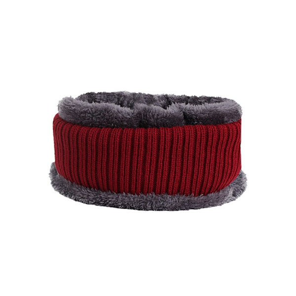 Vintermössor för män Skullies Beanie Mössa Vintermössa Män Kvinnor Ullscarf Mössor Set Balaclava Mask Gorras Bonnet Stickad Mössa Gray Cap One Size