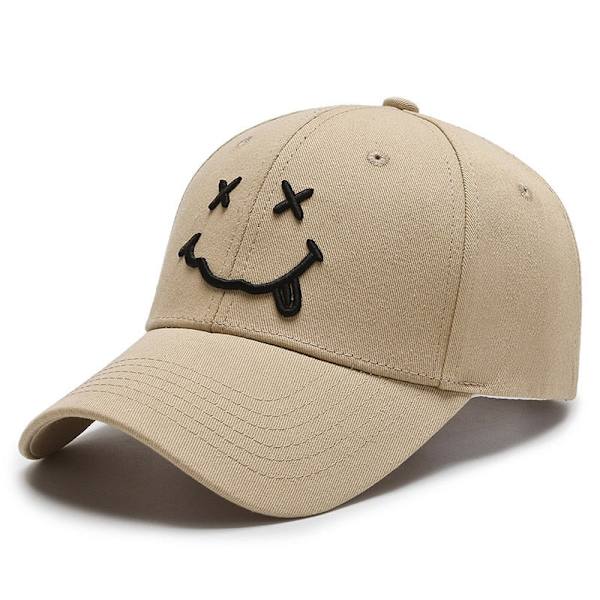 Smile Face Broderi Baseball Caps til Kvinder Kpop Sort Bomuld Justerbar Snapback Sjov Hip Hop Cap Efterår Sol Far Hatte til Mænd 04 Adjustable