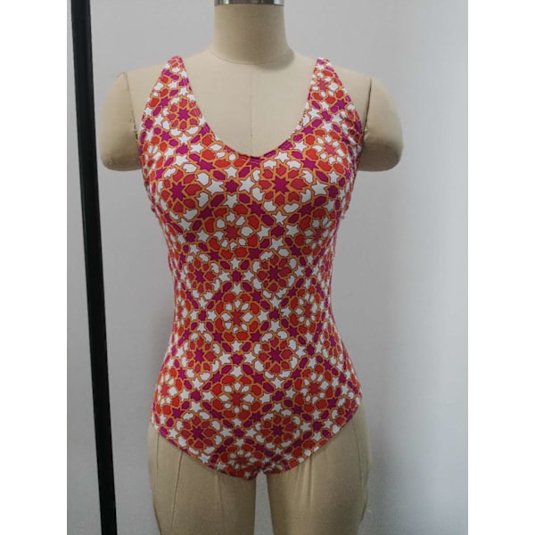 Heldragt Badedragt Trykt Tie-Dye Cross-Border Eksport Strop Dame Hot Spring Badetøj Konservativ Printed plaid L