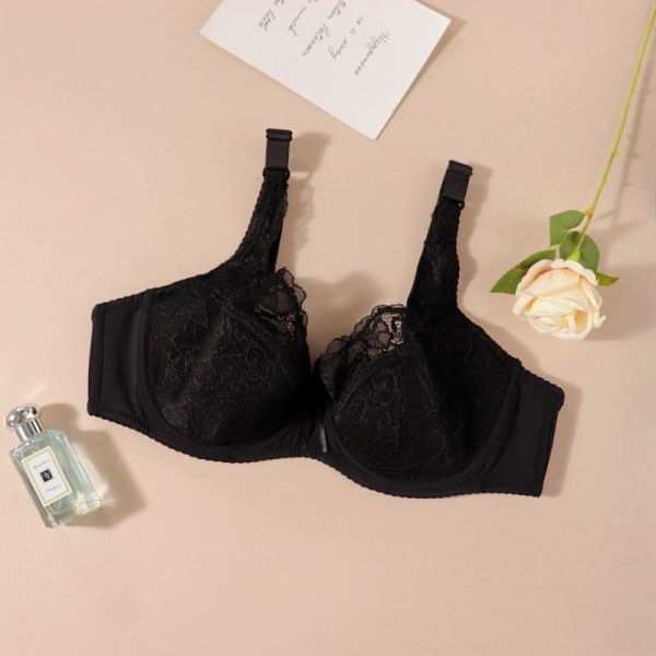 Store størrelser BH for kvinner 75E 80E 85E 90E 95E 100E Dame Plus Size Blonde Undertøy Uforet Ultratynn Myk Bomulls BH Khaki 38/85E