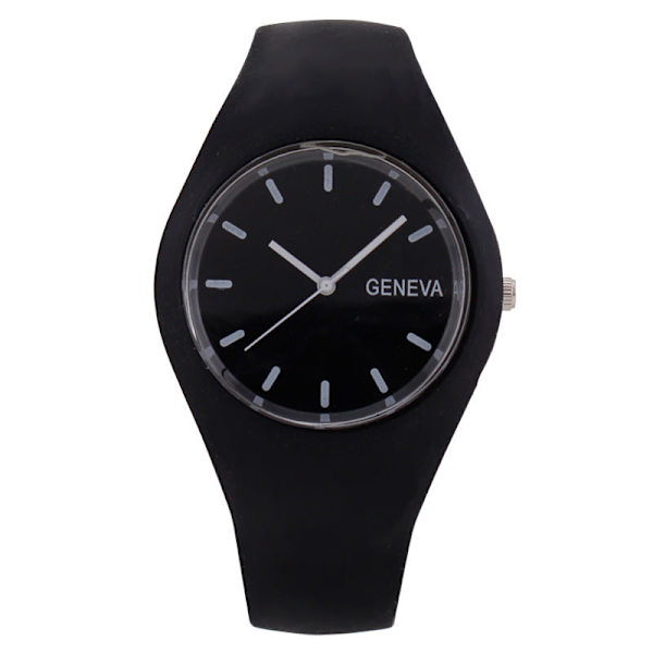 Fashion Fashion Candy Koreansk Quartz Klocka Silikonarmband Damklocka White