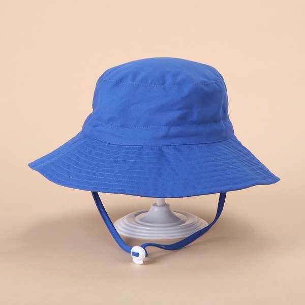 Forår og sommer Ny solhat til mænd og kvinder, baby åndbar hurtigtørrende strandhat, solbeskyttende justerbar bucket hat til børn White XS（46）