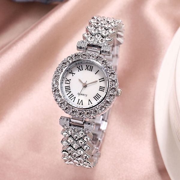 Dame Armbåndsur Sett Klokke Armbånd Gaveeske for Kvinner Style 2 suit