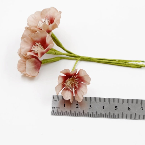 Kunstig Blomst Silke Kirsebær Kunstig Plante Bukett For Bryllup Hjem Dekor DIY Gaveeske Krans Nyttår Krans Dør Blue