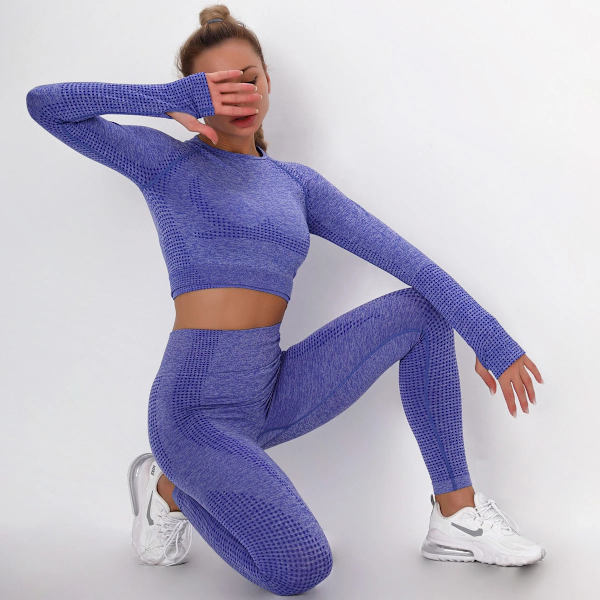 Yoga Set Dam Fitness Sportkläder Träningsdräkter GYM Kläder Löpartights Träningsbyxor 3pcs ArmyGreen M