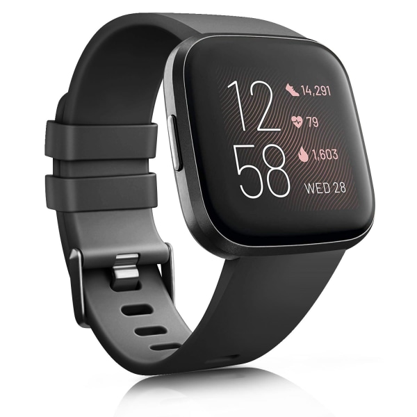 Udskiftningsurrem til Fitbit Versa 2 SE Rem Silikone Sportsarmbånd til Fitbit Versa Lite Armbånd Smartwatch Tilbehør light purple size L for versa 2