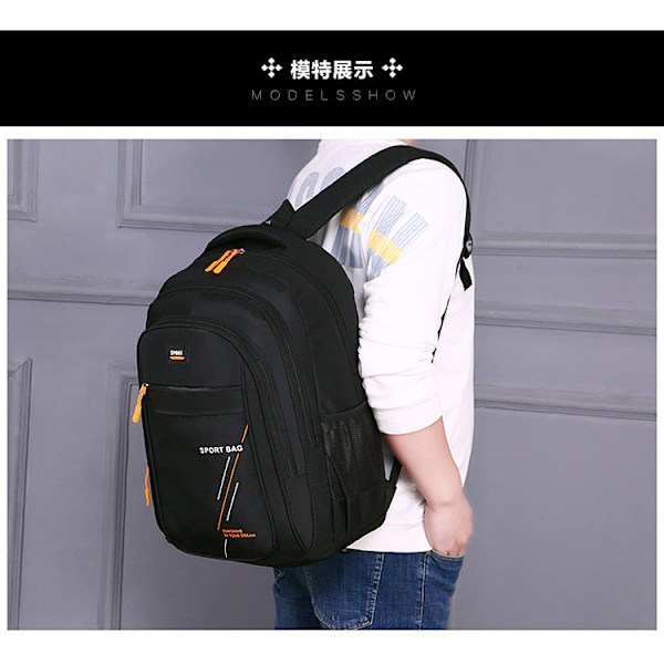 Outdoor Sport Swagger Bag Nylon Ryggsekk for Business Black