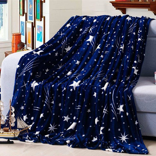 Mikro Plysj Fleece Flanellpledd Supermyk Varmt Solid Kast Teppe Sofatrekk Like the picture 180 x 200cm
